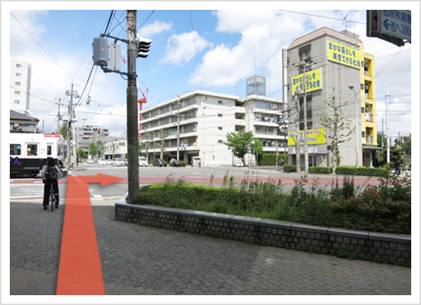 阪急西院駅、西大路四条方面から